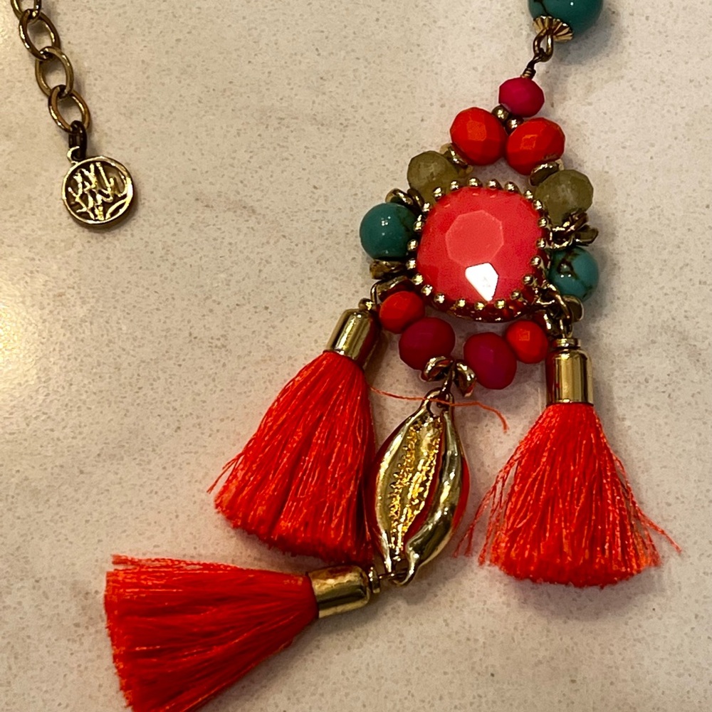 Vibrant Lily Pulitzer Tassel Necklace